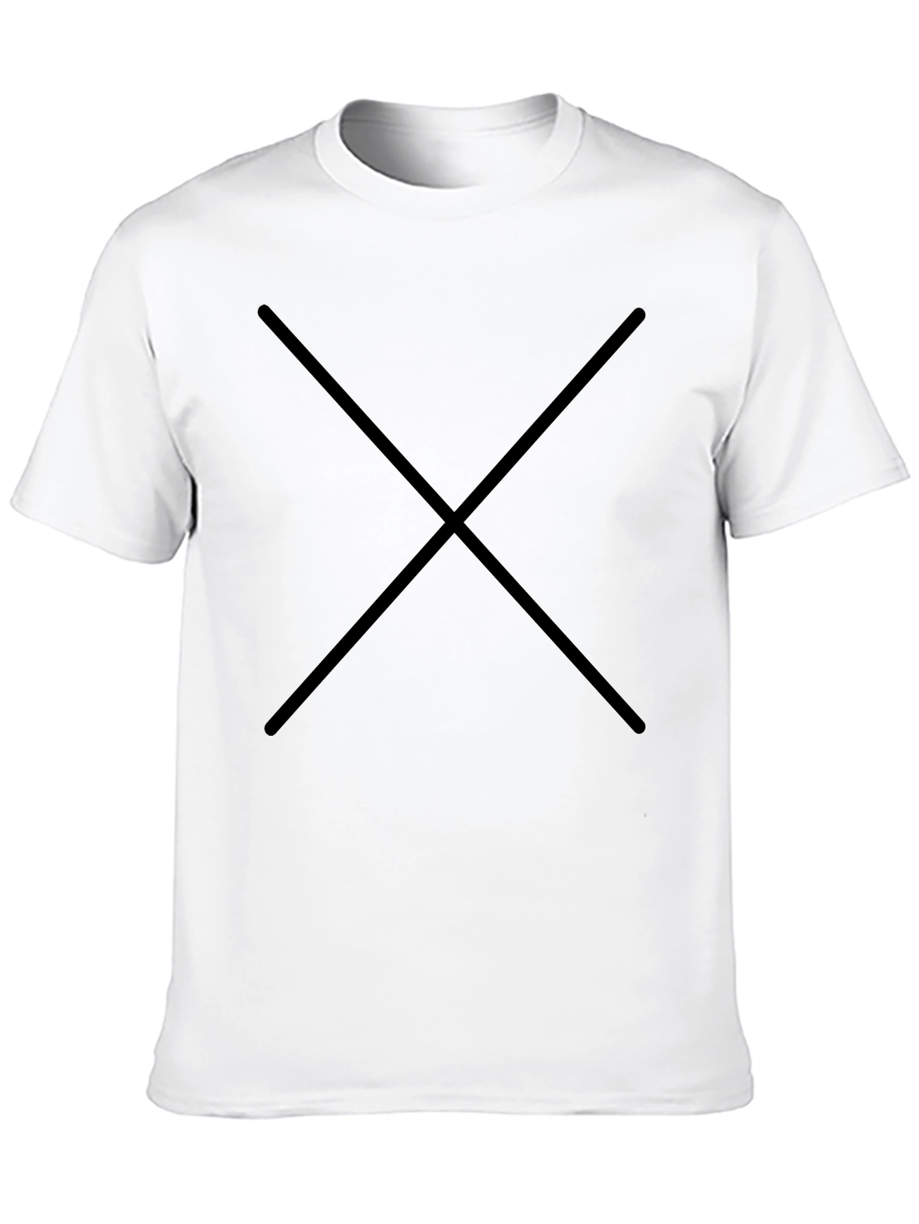 Mens Black Solid Crew Neck T-Shirt