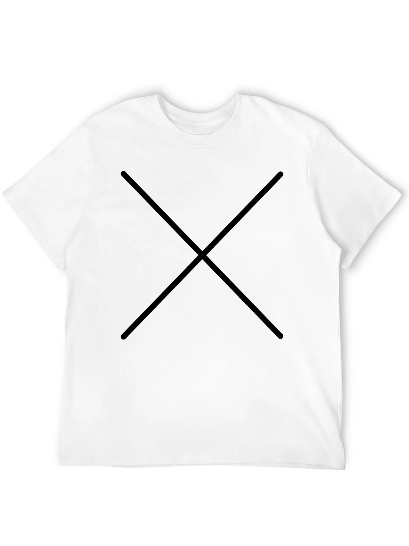 Mens Black Solid Crew Neck T-Shirt