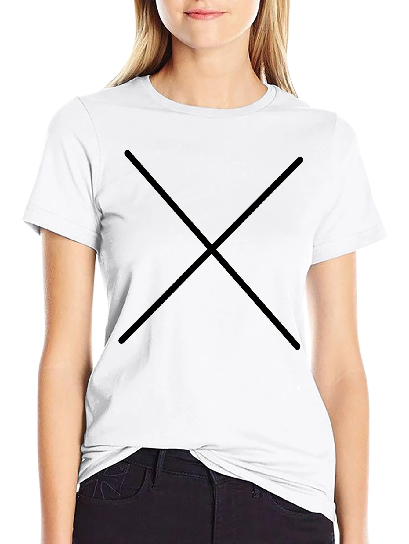 Mens Black Solid Crew Neck T-Shirt