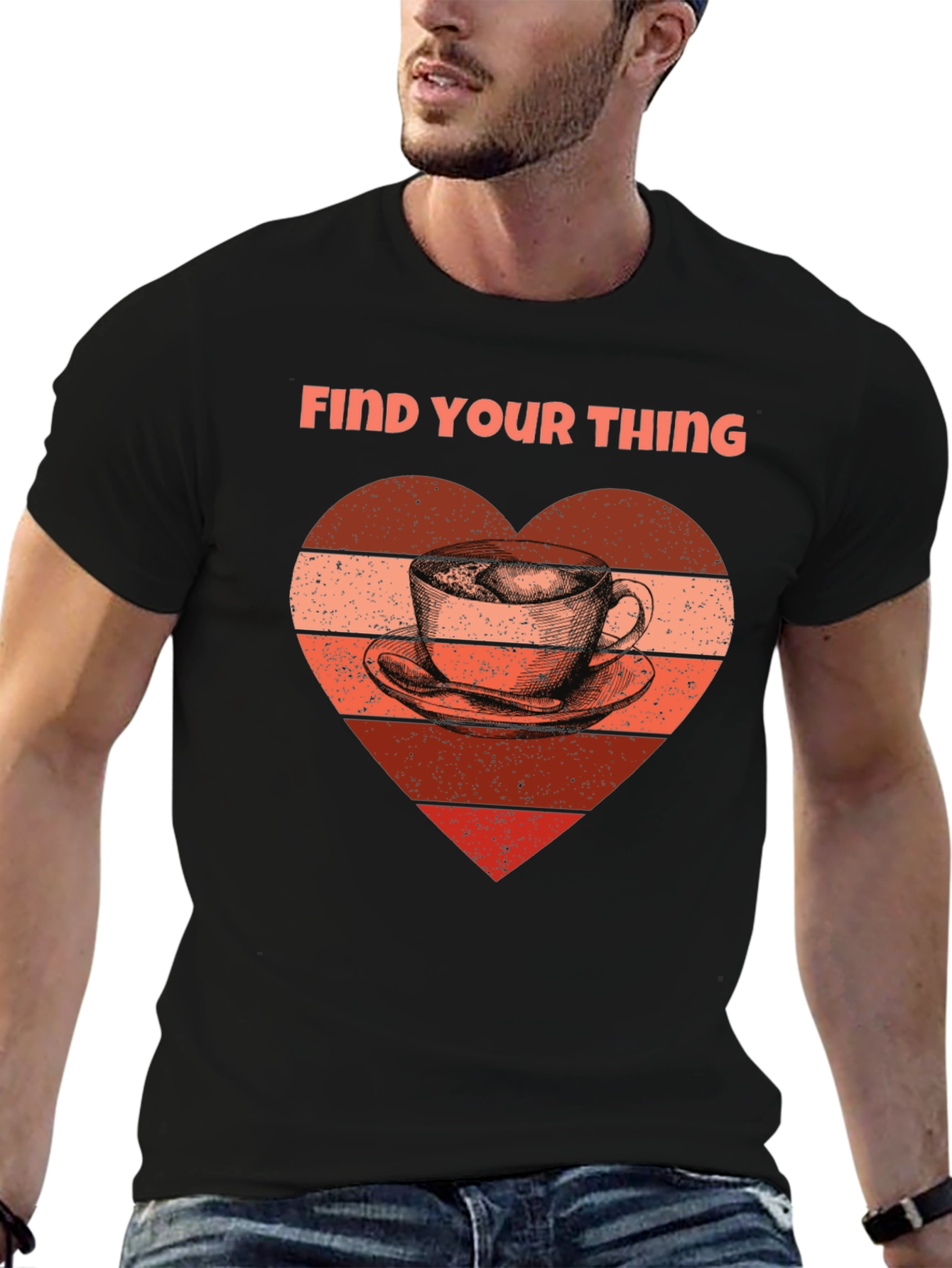 Find Your Thing Coffee Heart T-Shirt