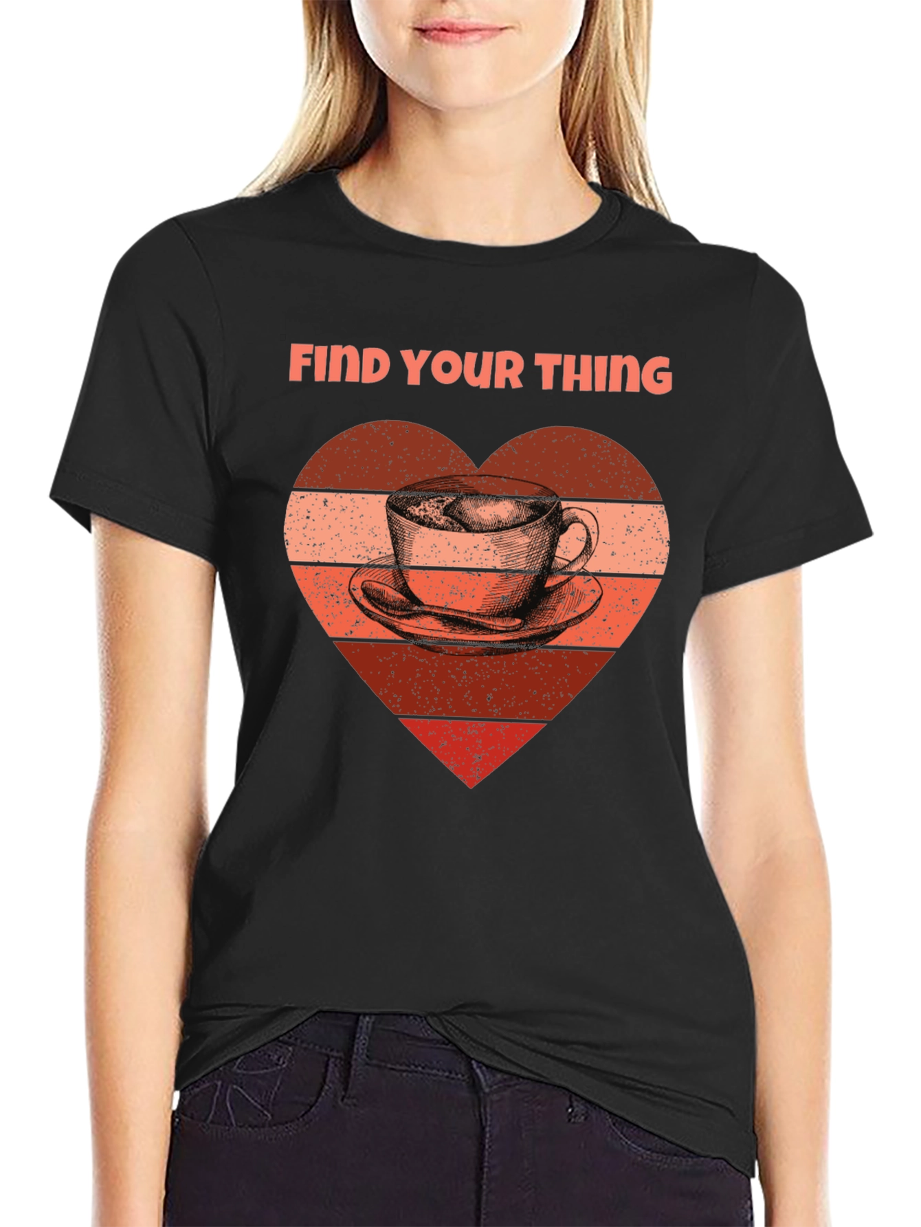 Find Your Thing Coffee Heart T-Shirt