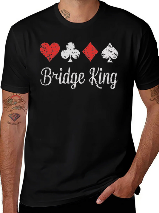 Bridge King Playing Card Suit T-Shirt
