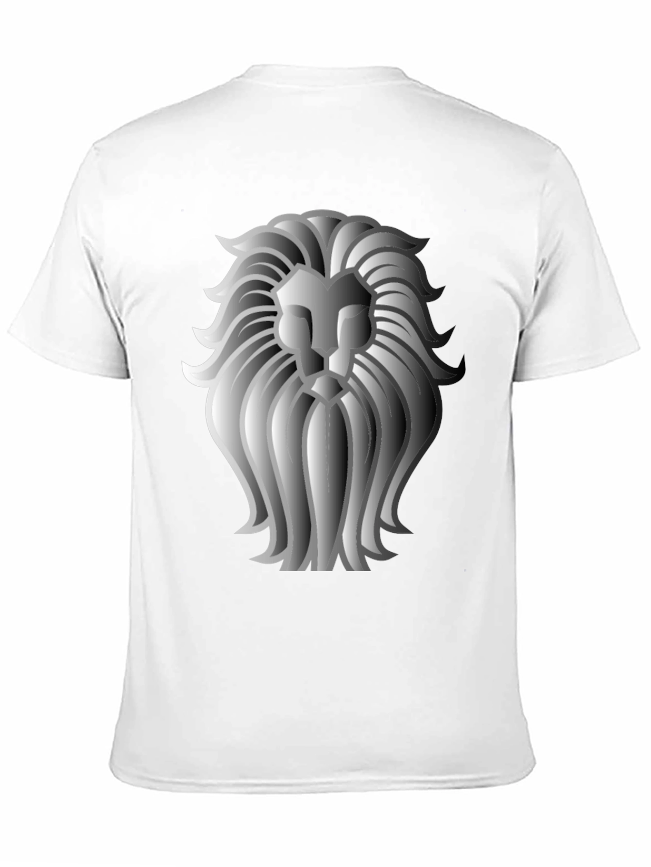 Lion Graphic Print Crew Neck T-Shirt - Black