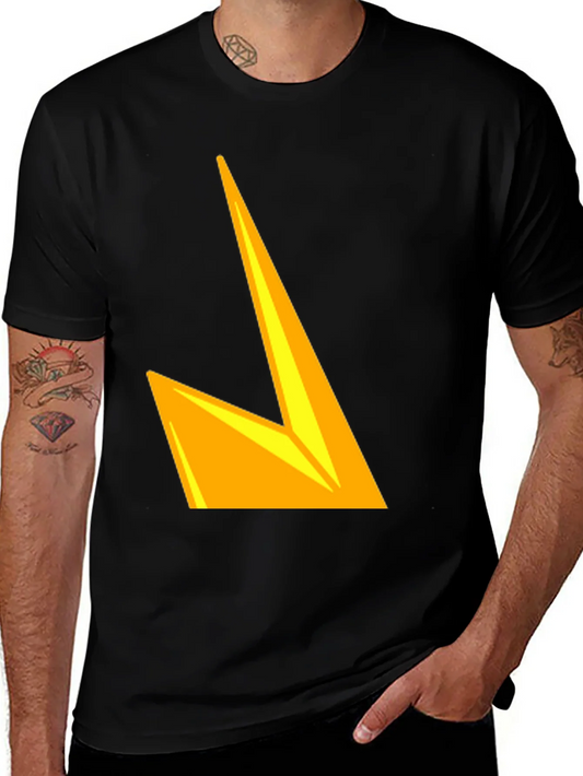 Bold Graphic Tee - Yellow Lightning Design