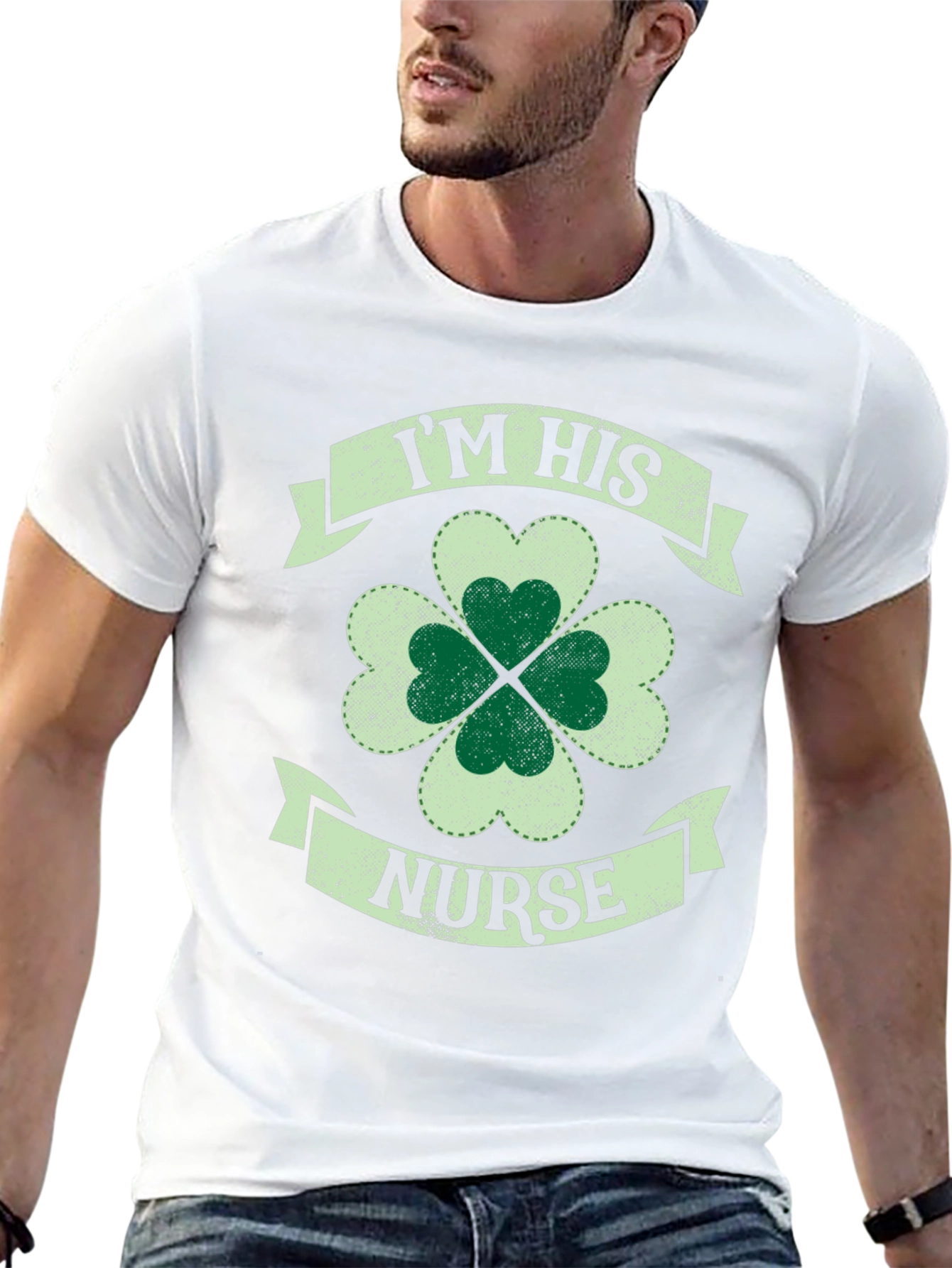St. Patricks Day Im His Nurse Shamrock T-Shirt