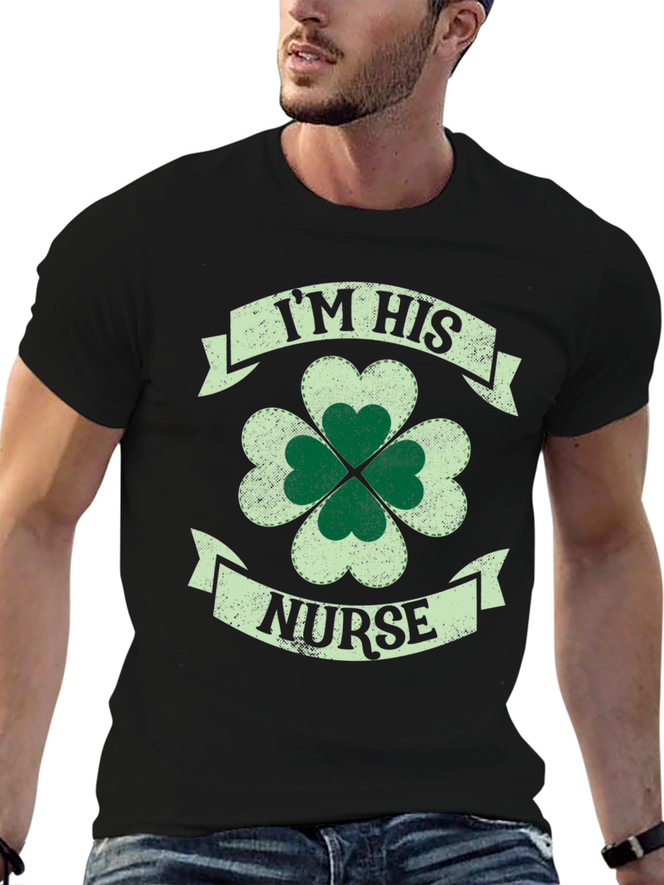St. Patricks Day Im His Nurse Shamrock T-Shirt