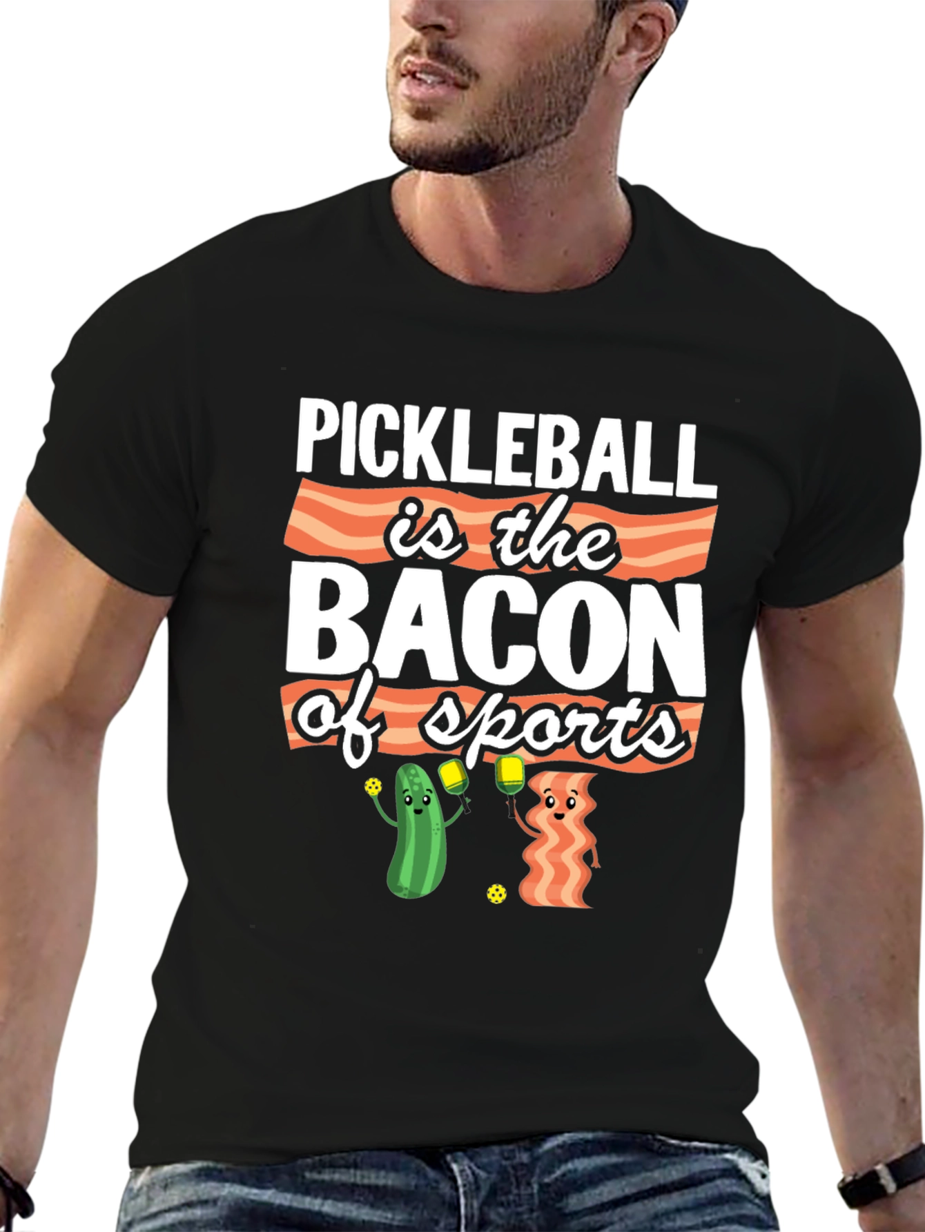 Pickleball Bacon Sports T-Shirt