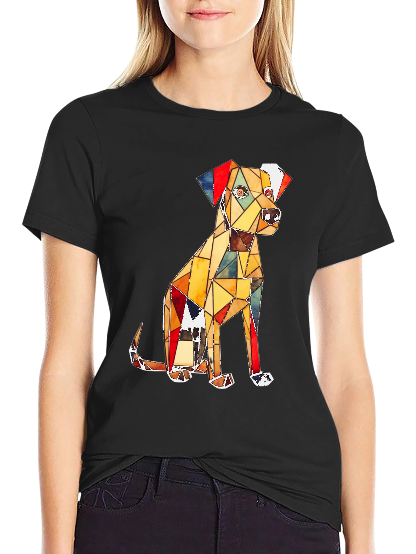 Geometric Dog Graphic Tee