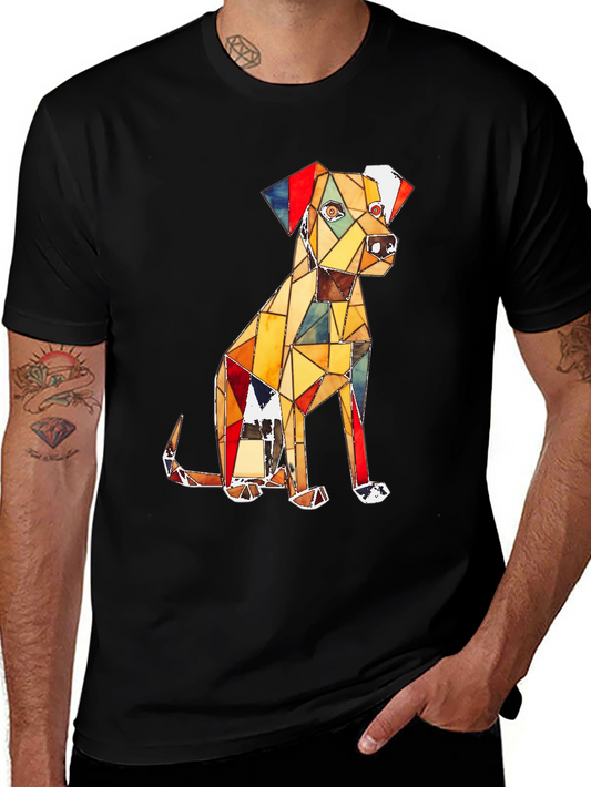 Geometric Dog Graphic Tee