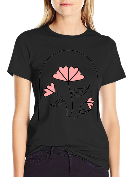 Floral Arch Graphic Tee - Black