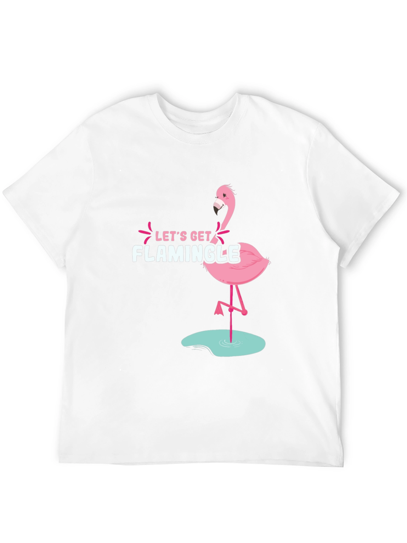 Lets Get Flamingle Black Graphic Tee
