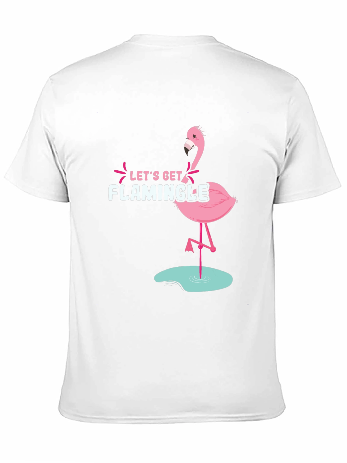 Lets Get Flamingle Black Graphic Tee