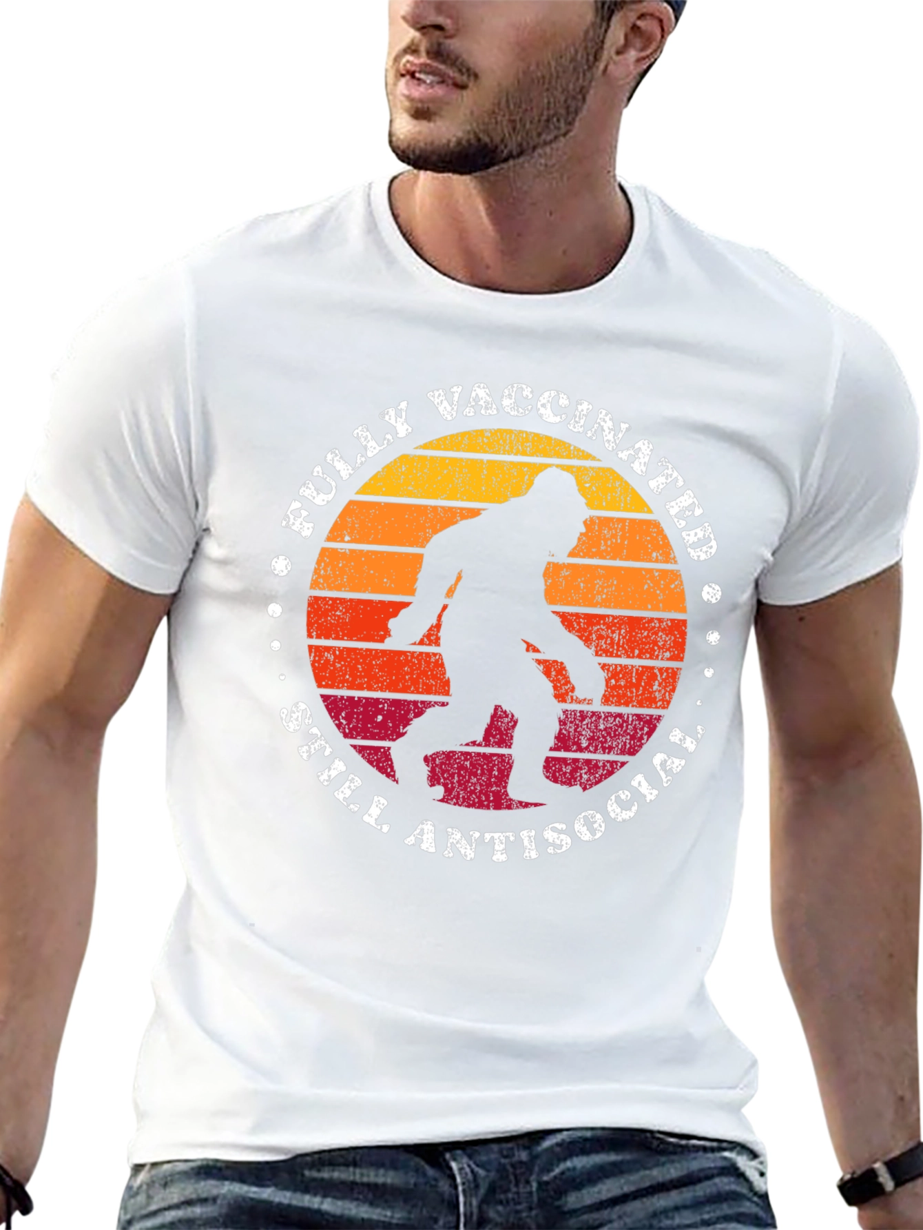 Fully Vaccinated Still Antisocial Bigfoot T-Shirt