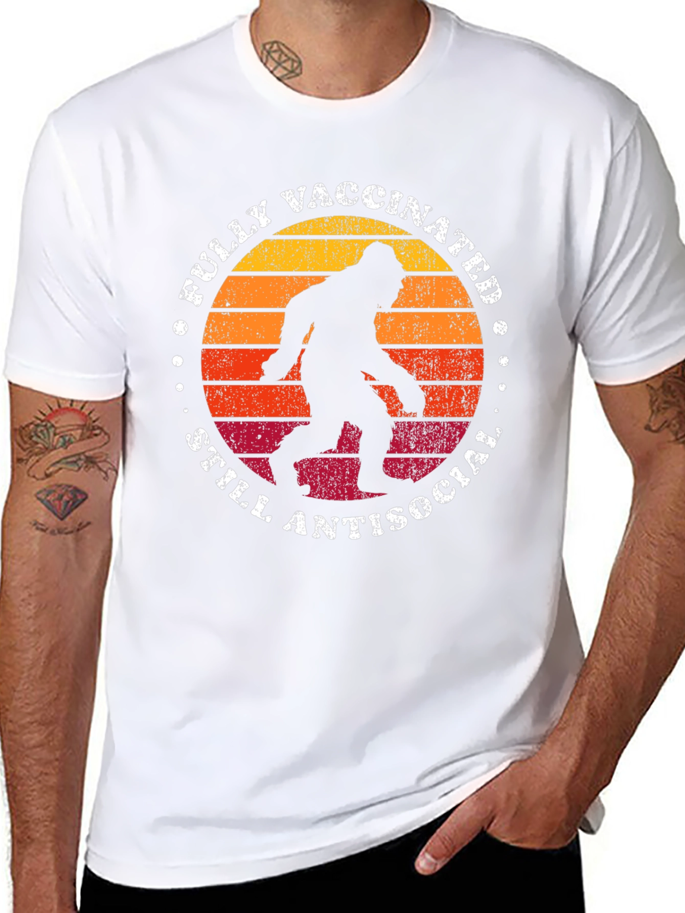 Fully Vaccinated Still Antisocial Bigfoot T-Shirt
