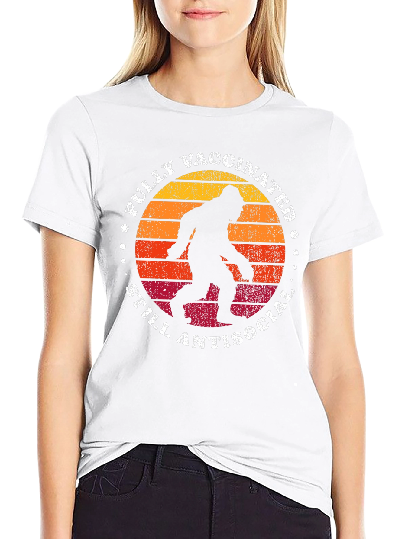 Fully Vaccinated Still Antisocial Bigfoot T-Shirt