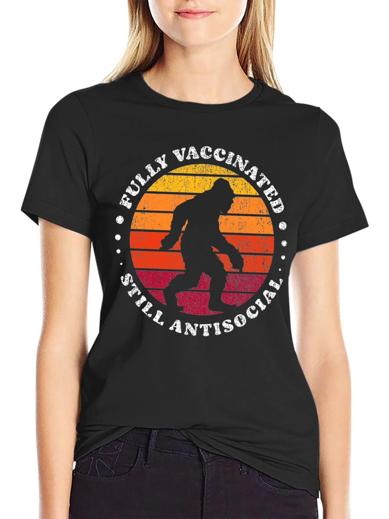 Fully Vaccinated Still Antisocial Bigfoot T-Shirt