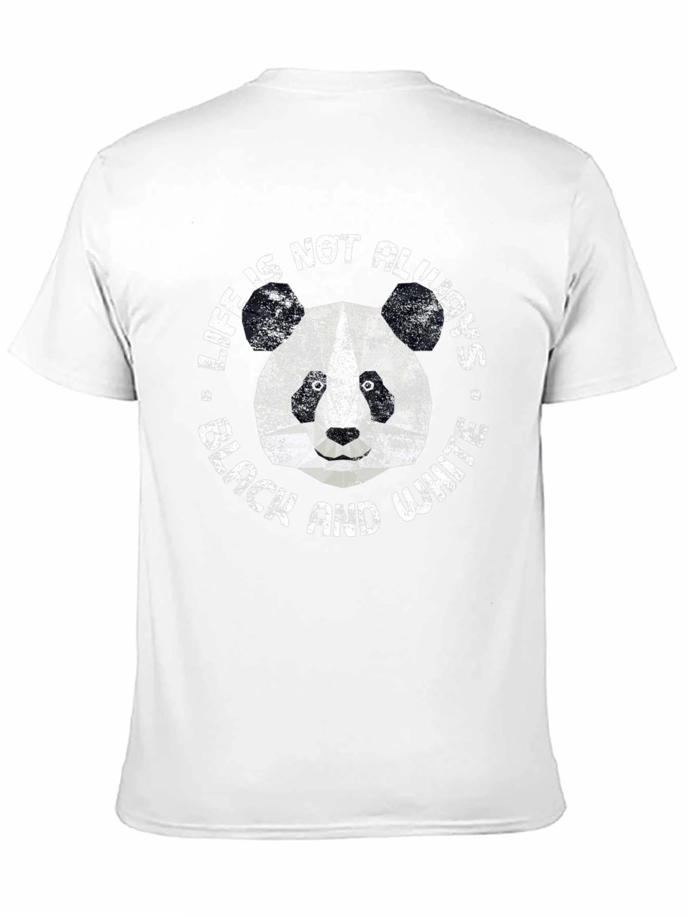 Panda Life T-Shirt - Black and White Design