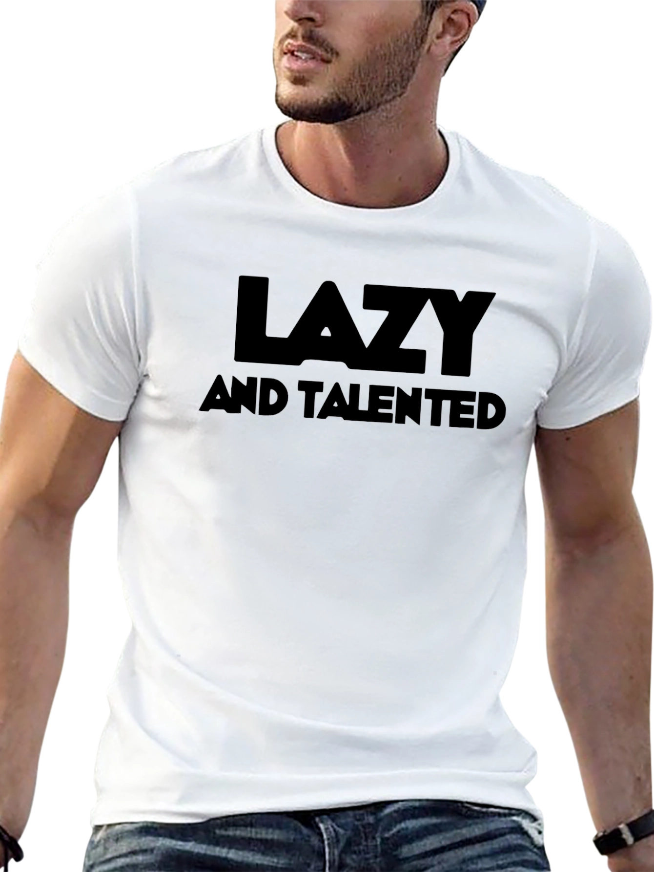 Lazy and Talented Black Graphic Tee