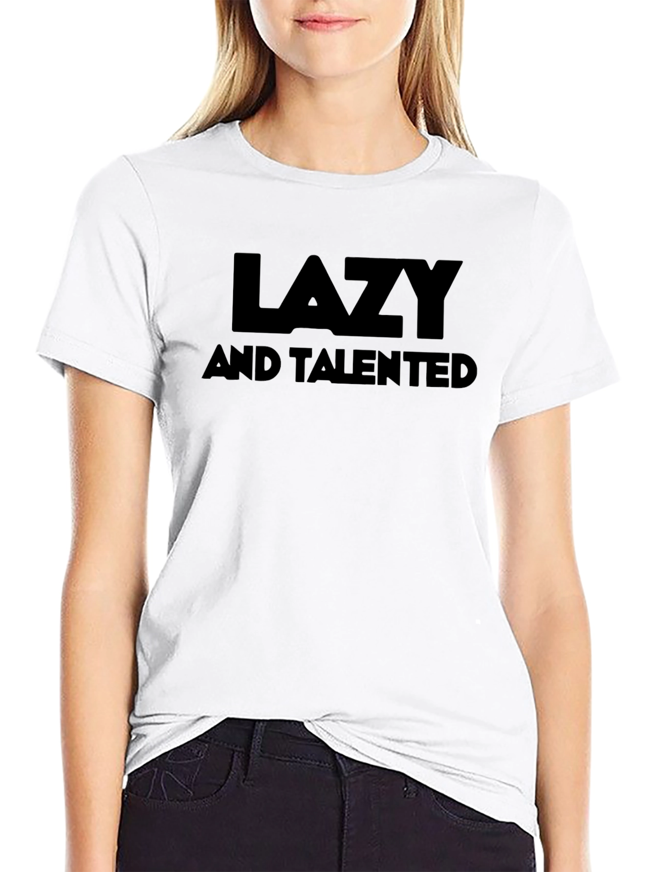 Lazy and Talented Black Graphic Tee
