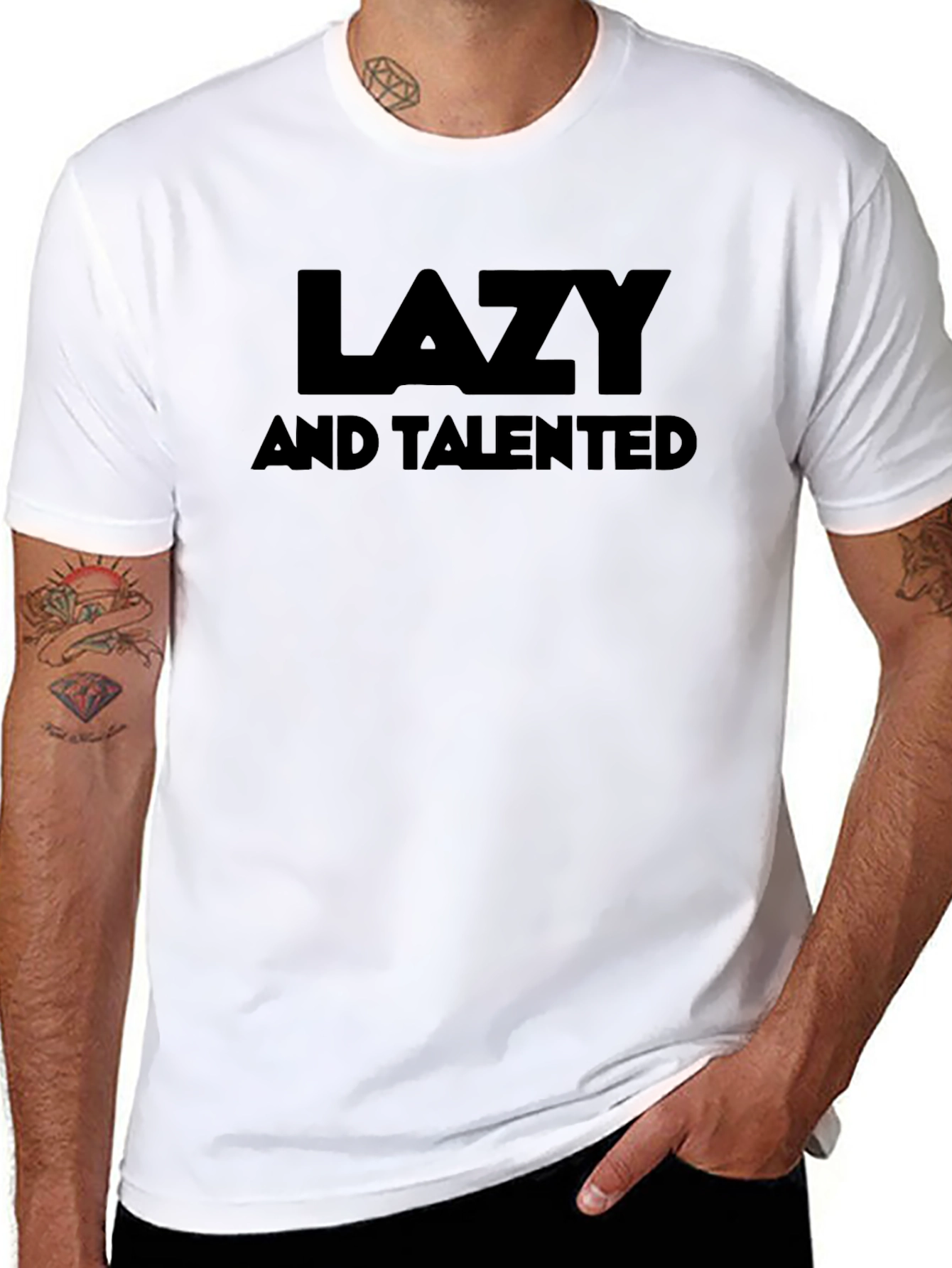 Lazy and Talented Black Graphic Tee