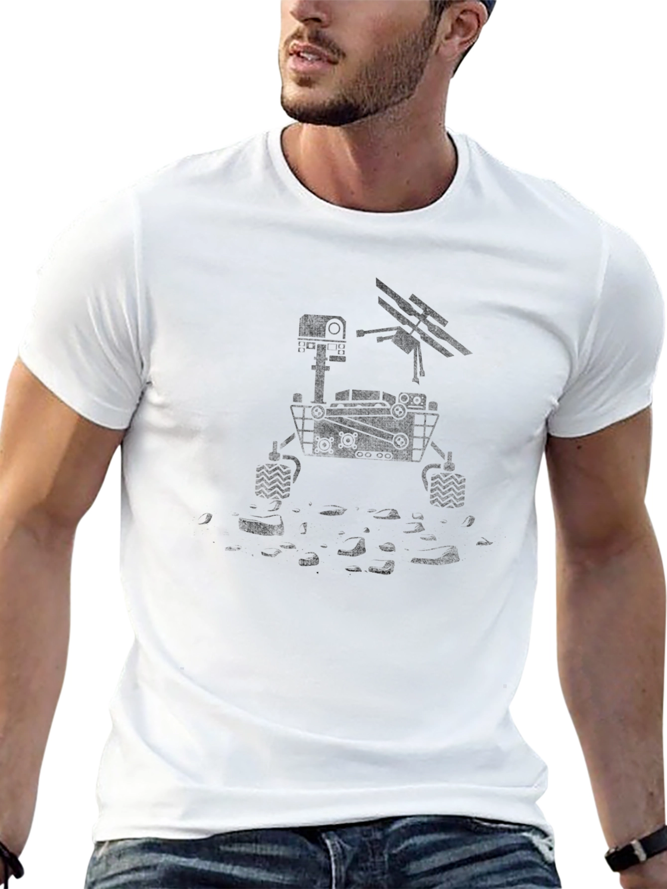 Mars Rover Graphic T-Shirt - Black