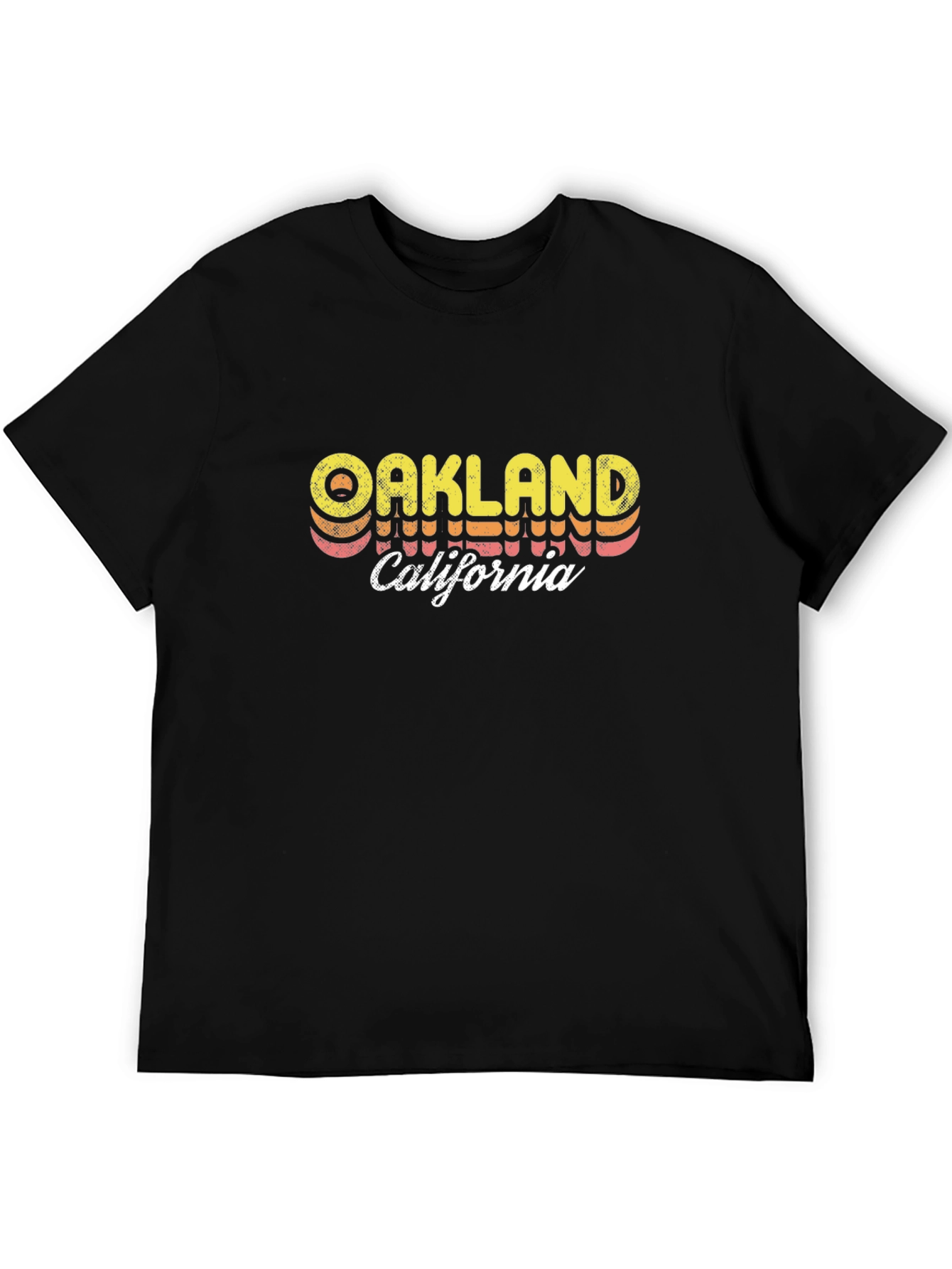 Oakland California Retro Style Black T-Shirt