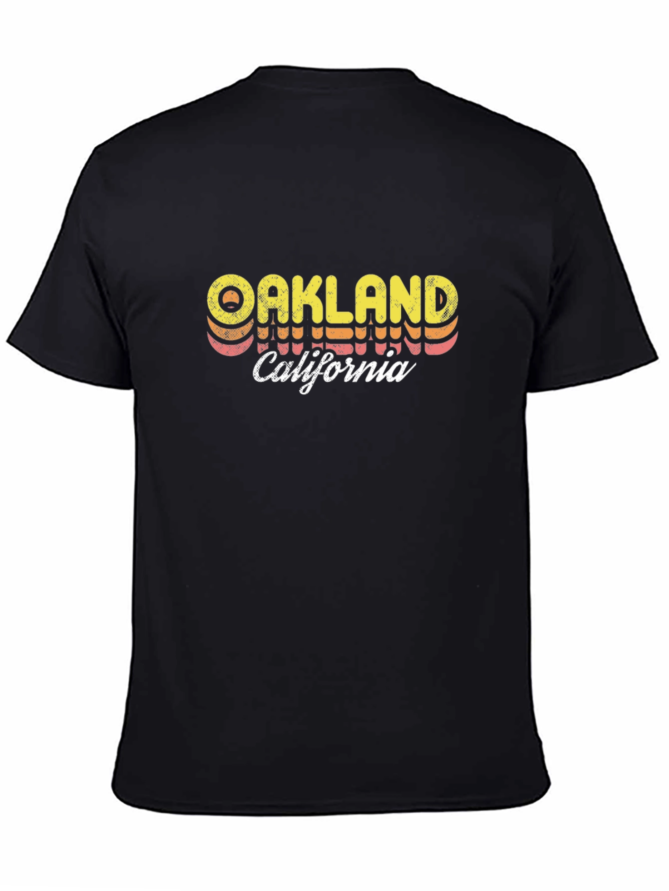 Oakland California Retro Style Black T-Shirt