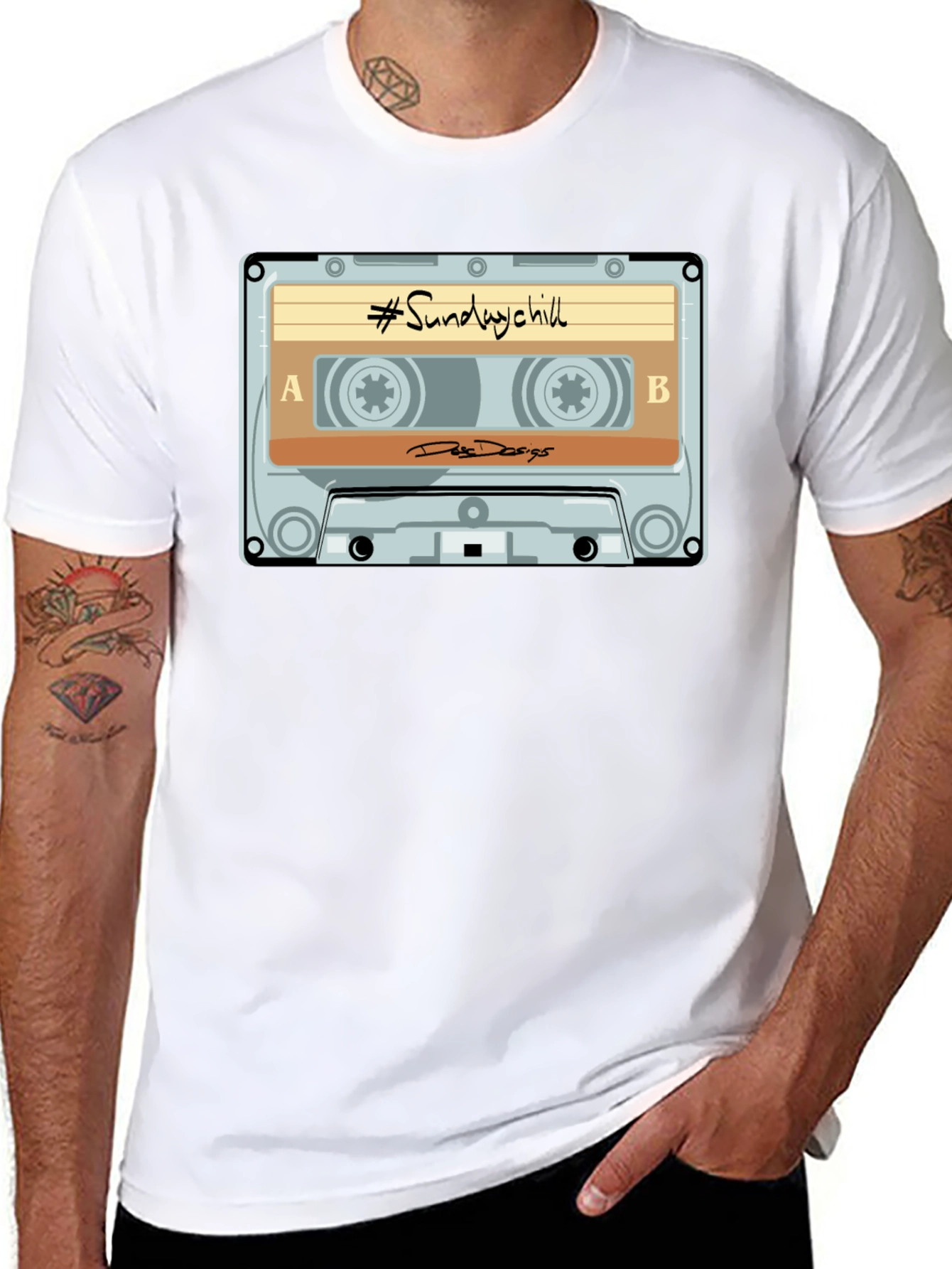 Sunday Chill Cassette Tape Graphic T-Shirt