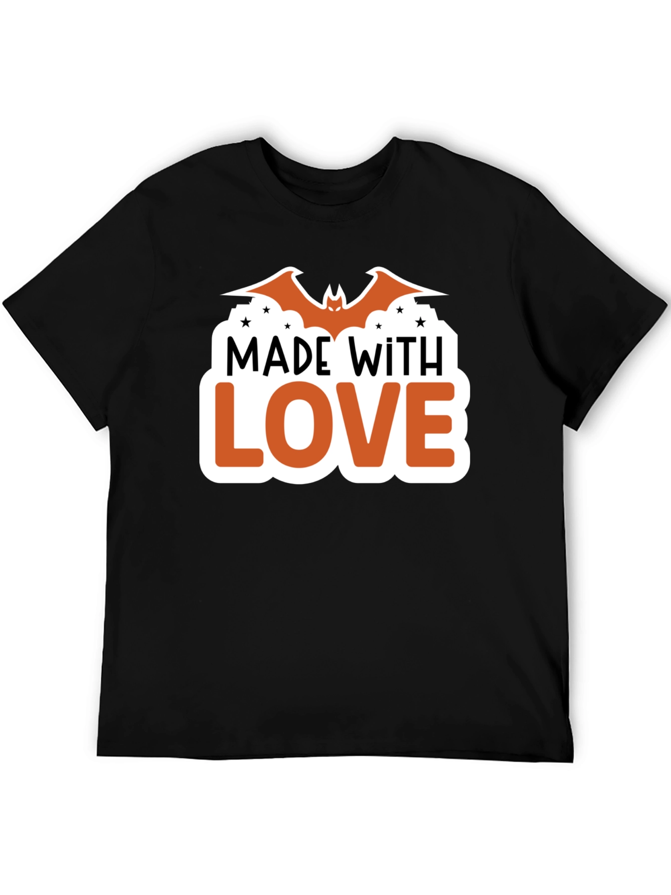 Made With Love Bat Halloween T-Shirt