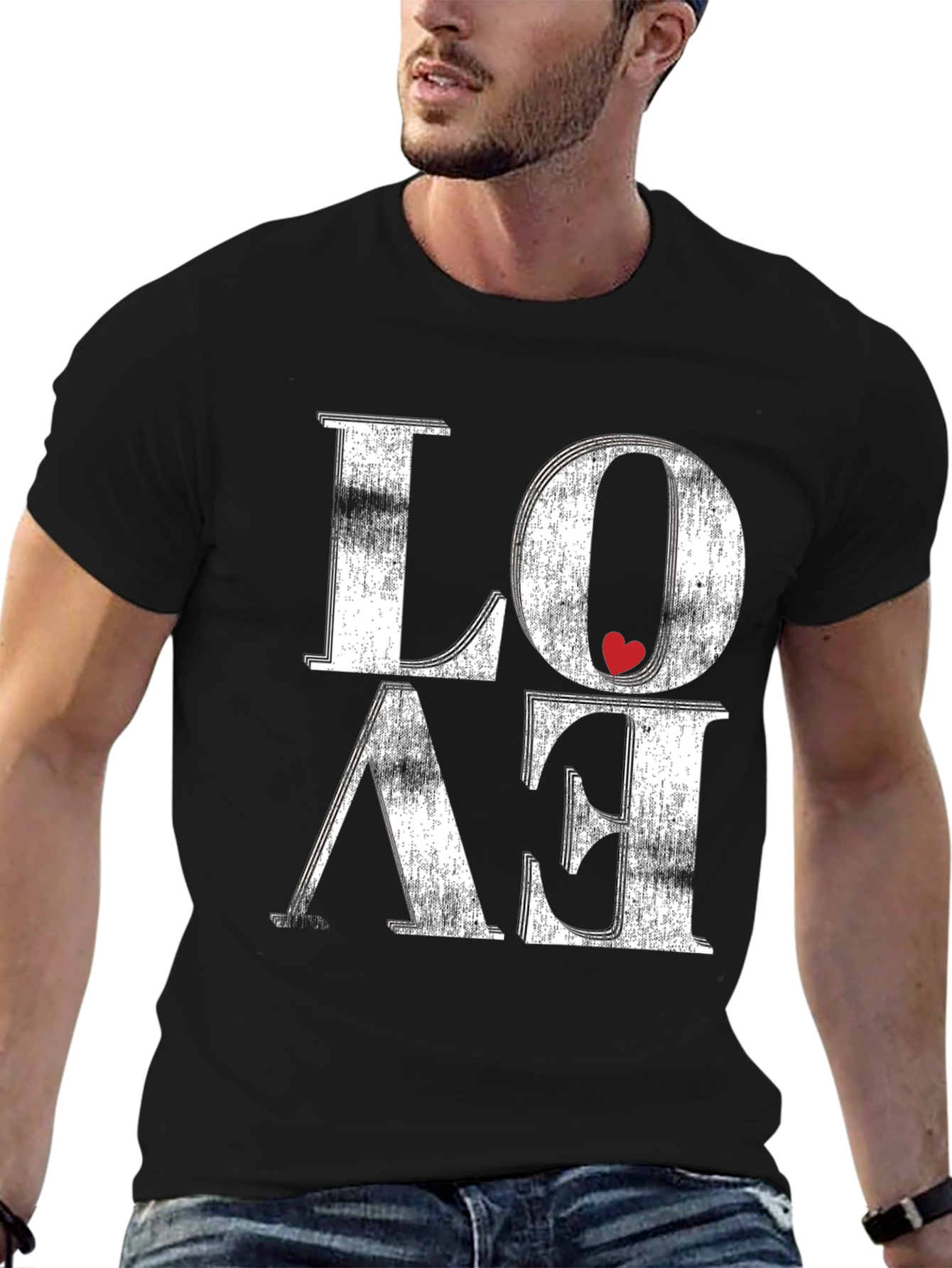 Love Graphic Tee - Distressed Print