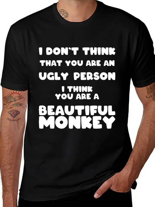 Funny Beautiful Monkey Graphic T-Shirt