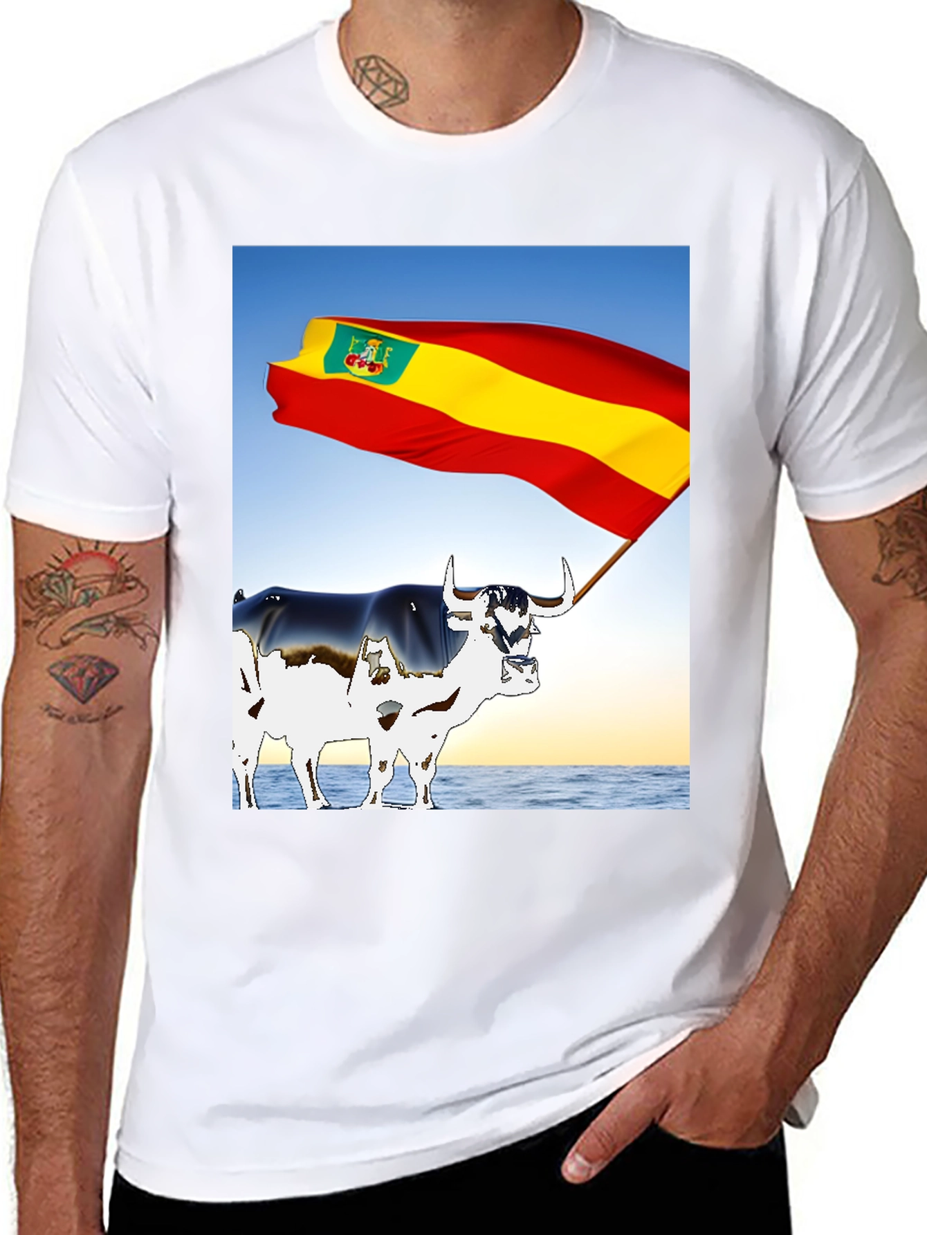 Spanish Bull Flag Graphic Tee