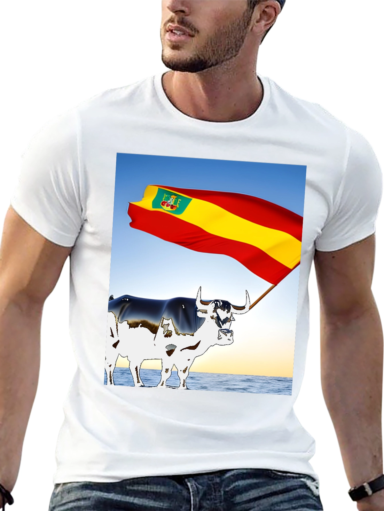 Spanish Bull Flag Graphic Tee