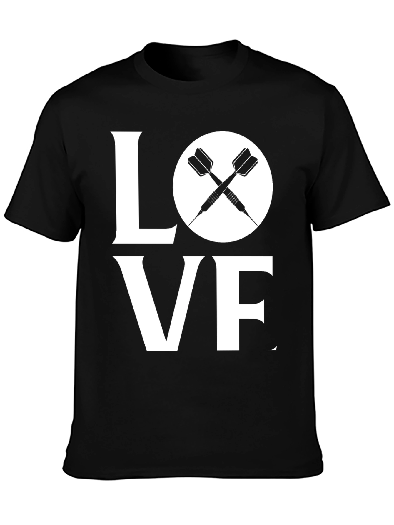 Love Darts Graphic Tee - Unisex Black T-Shirt