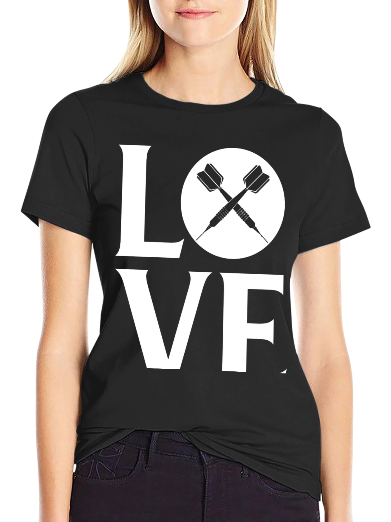 Love Darts Graphic Tee - Unisex Black T-Shirt