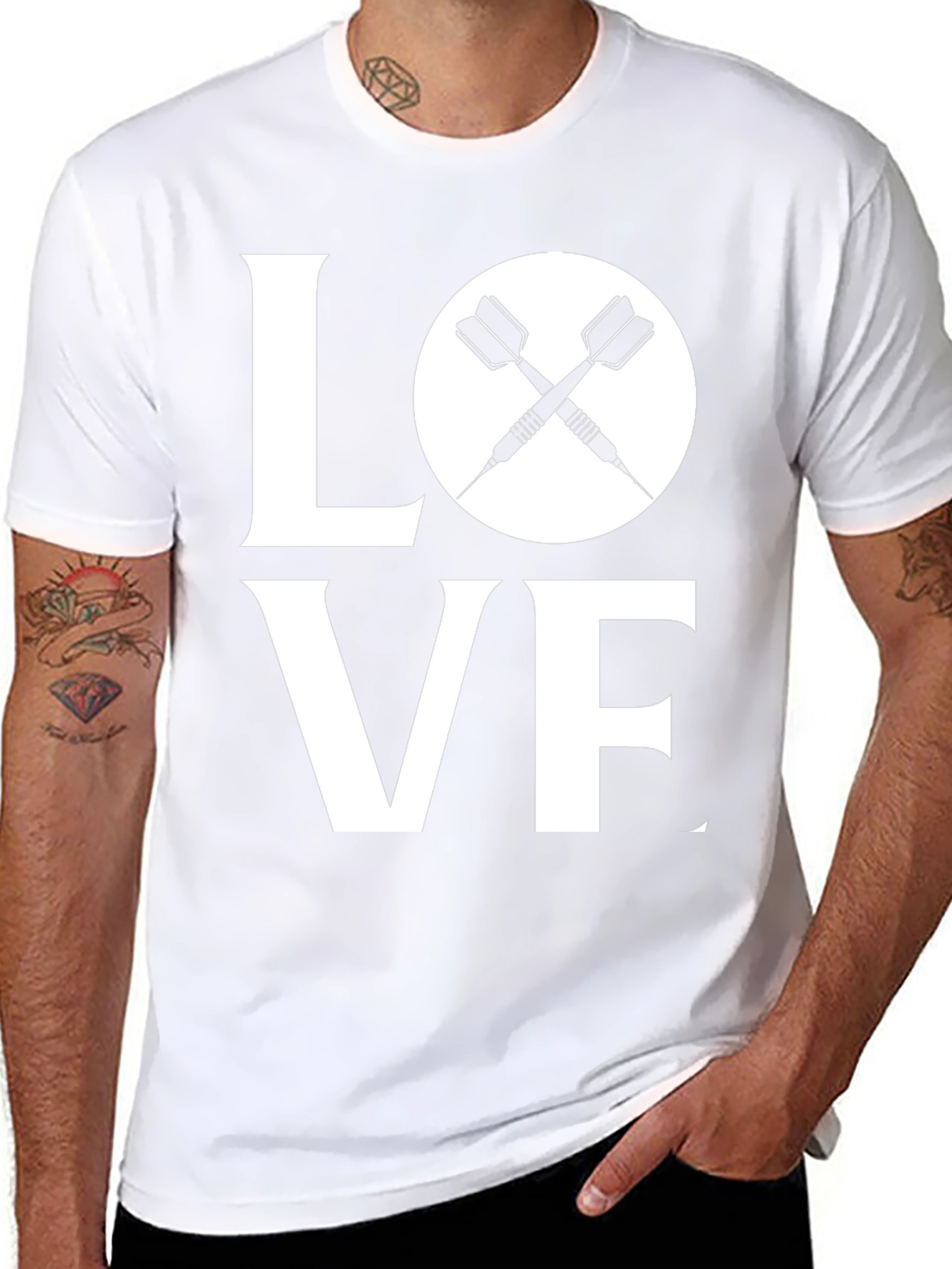 Love Darts Graphic Tee - Unisex Black T-Shirt