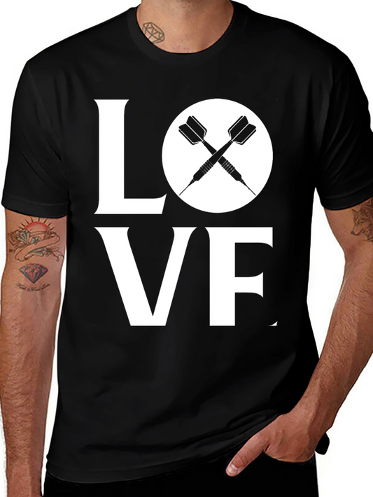 Love Darts Graphic Tee - Unisex Black T-Shirt