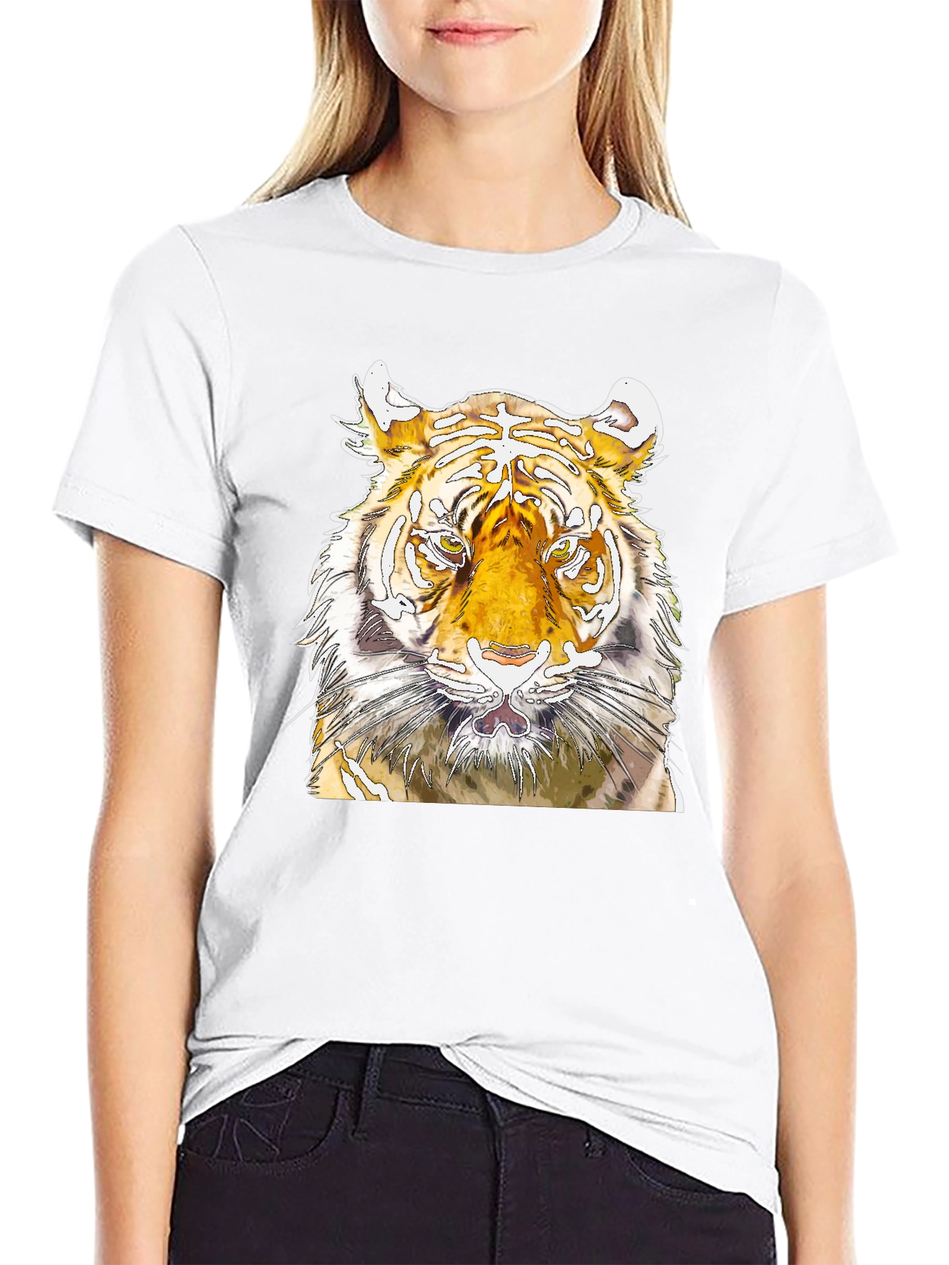 Tiger Graphic Tee - Fierce Animal Print T-Shirt