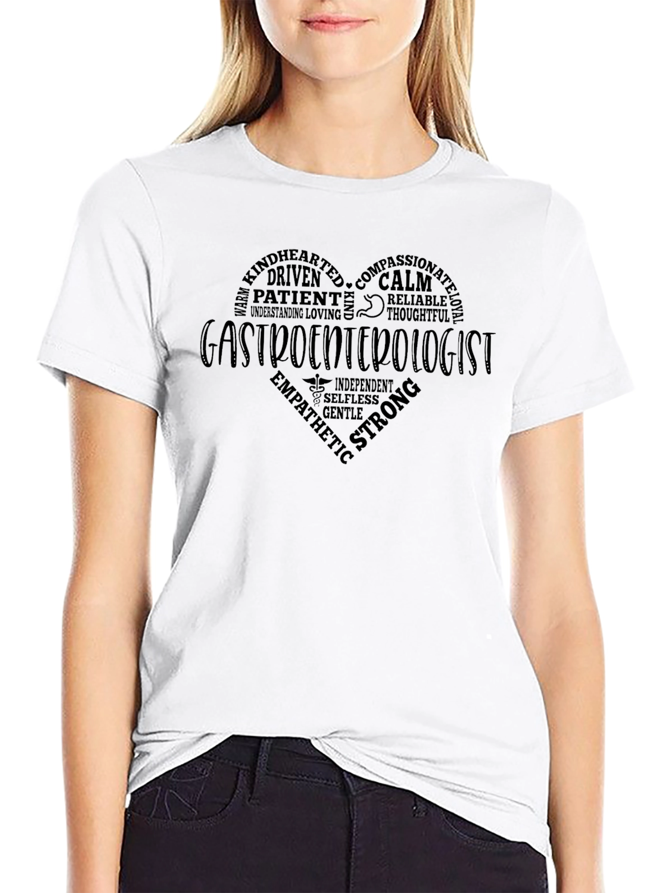 Gastroenterologist Heart Word Art T-Shirt