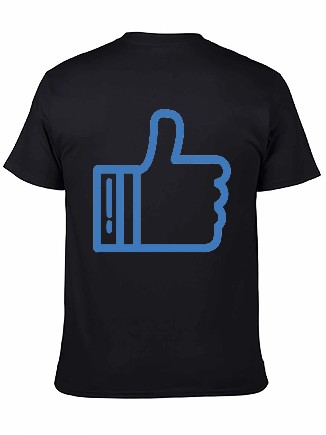 Thumbs Up Graphic Tee - Casual Black T-Shirt