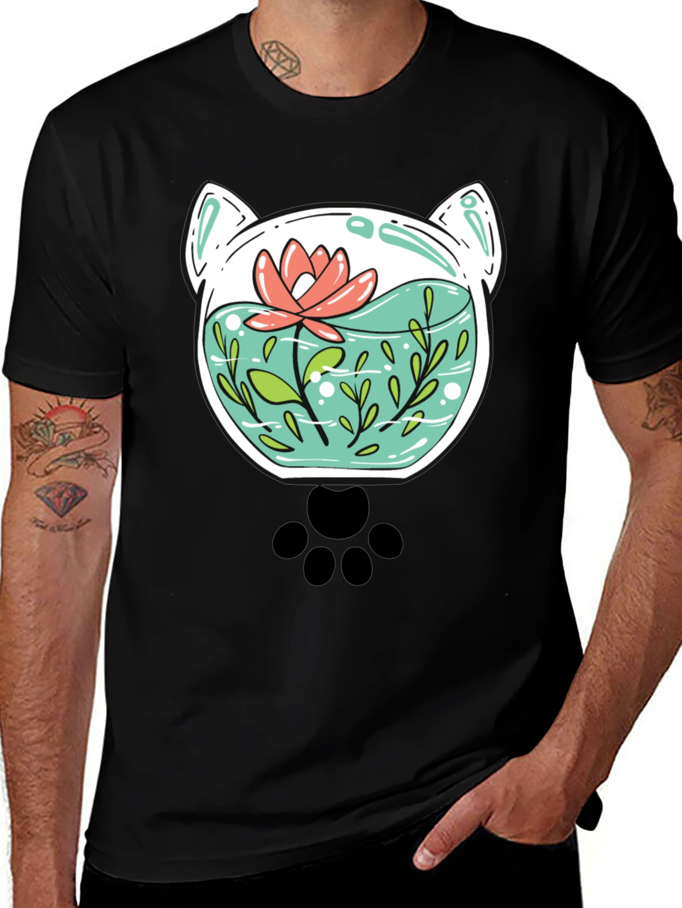 Cat Aquarium Graphic Tee