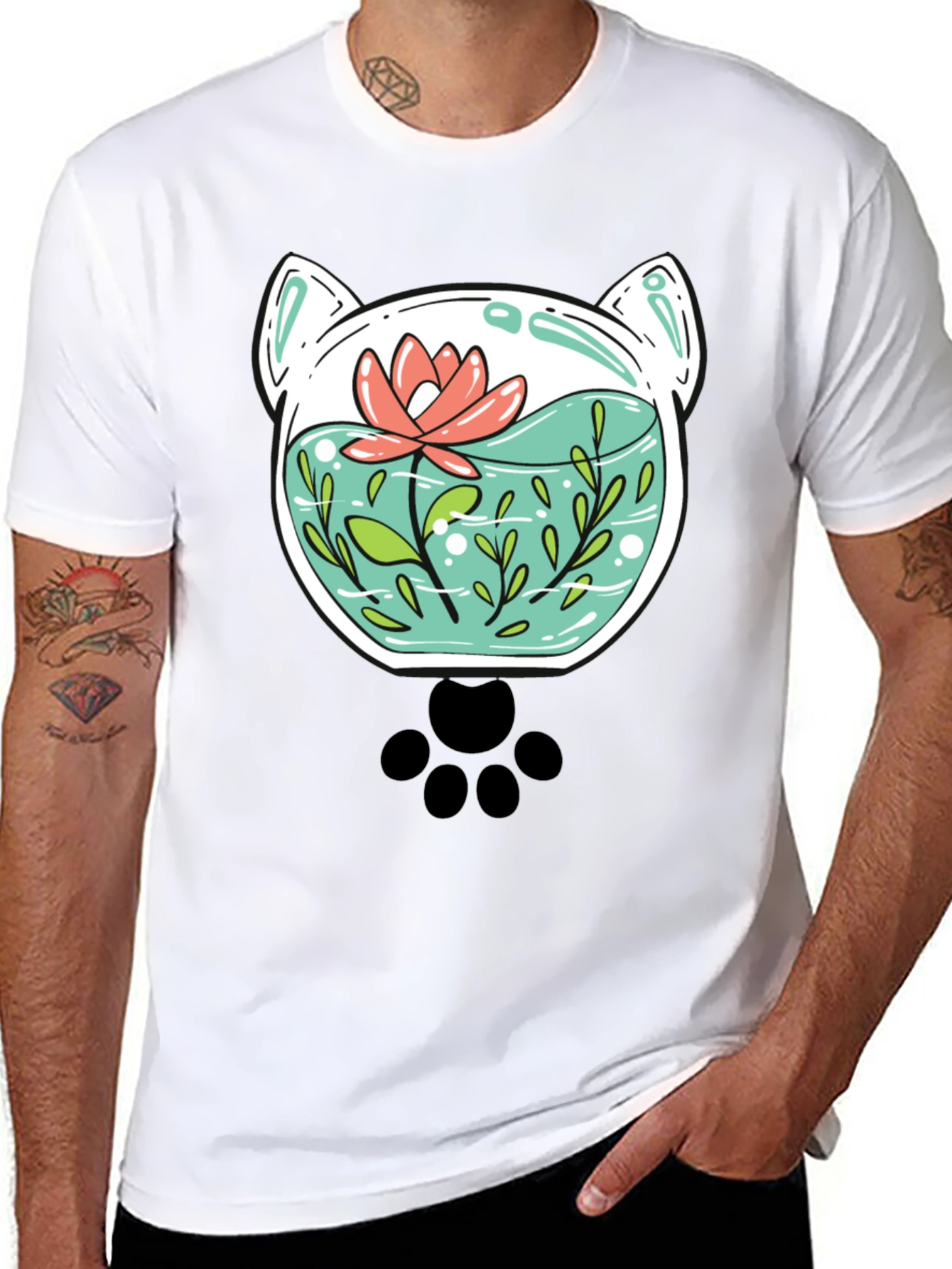 Cat Aquarium Graphic Tee
