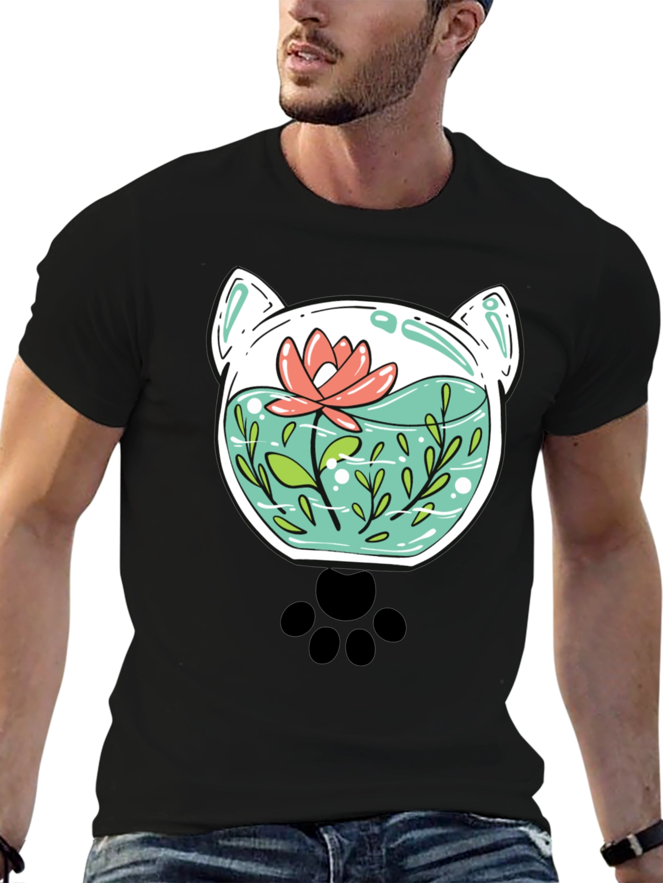 Cat Aquarium Graphic Tee