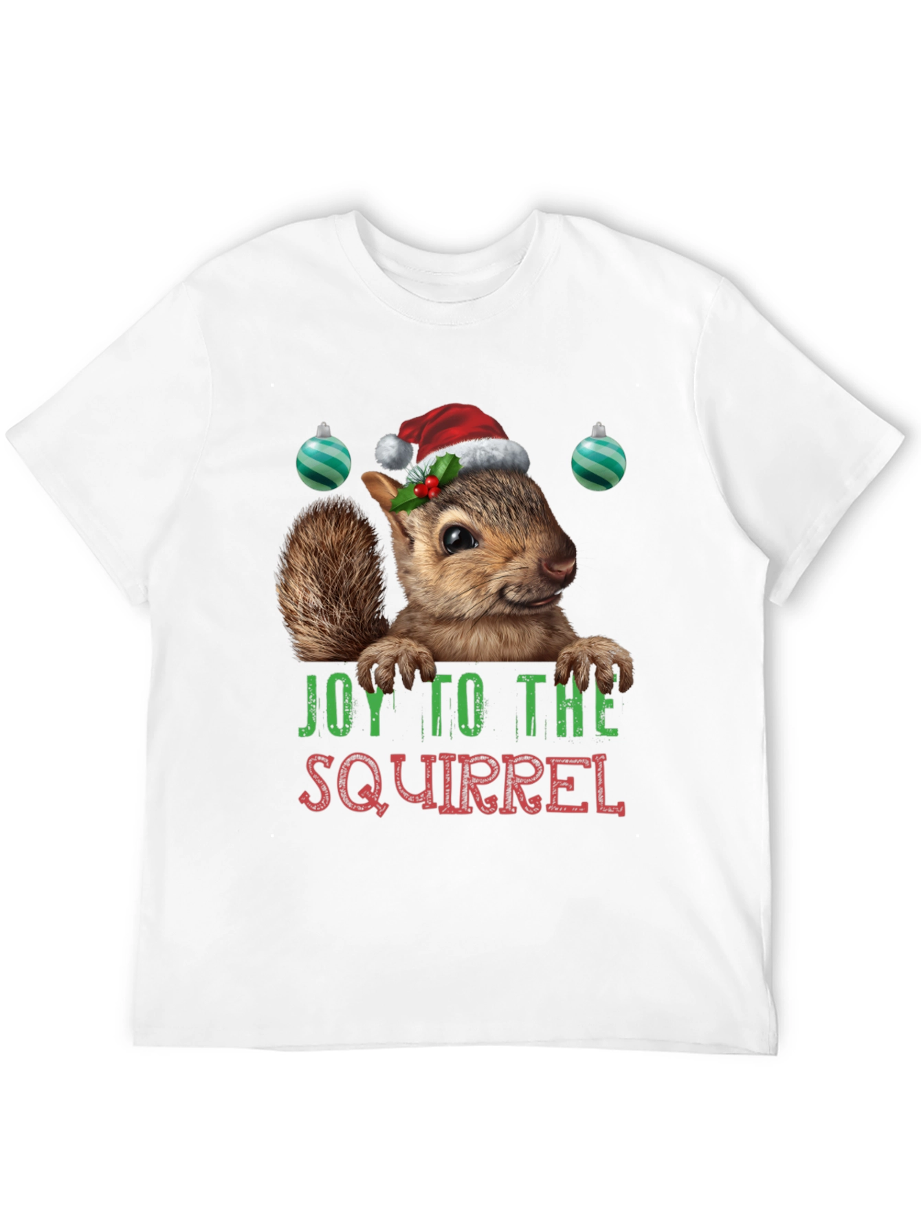 Joy to the Squirrel Christmas Graphic Tee