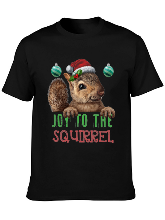 Joy to the Squirrel Christmas Graphic Tee