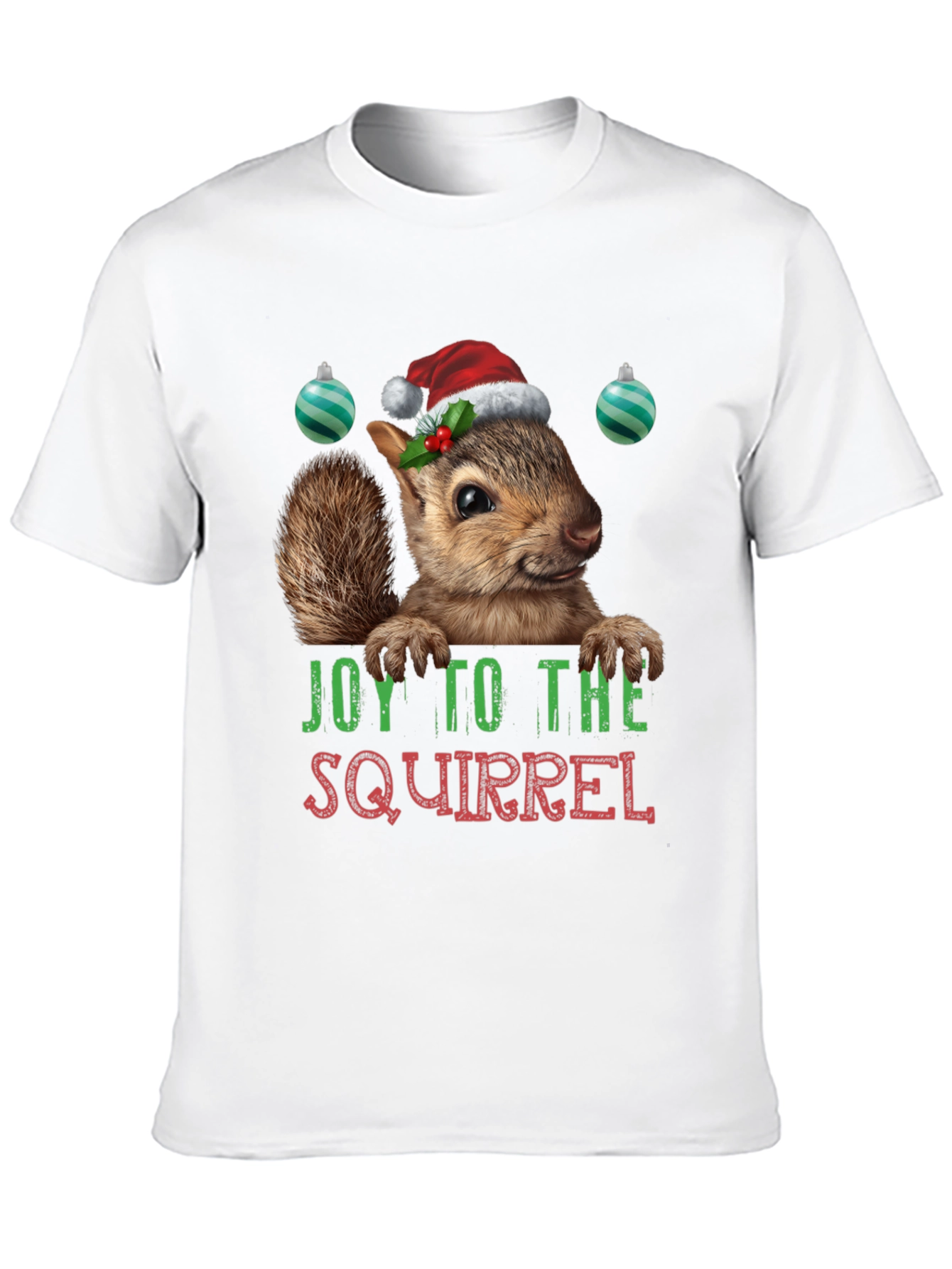Joy to the Squirrel Christmas Graphic Tee