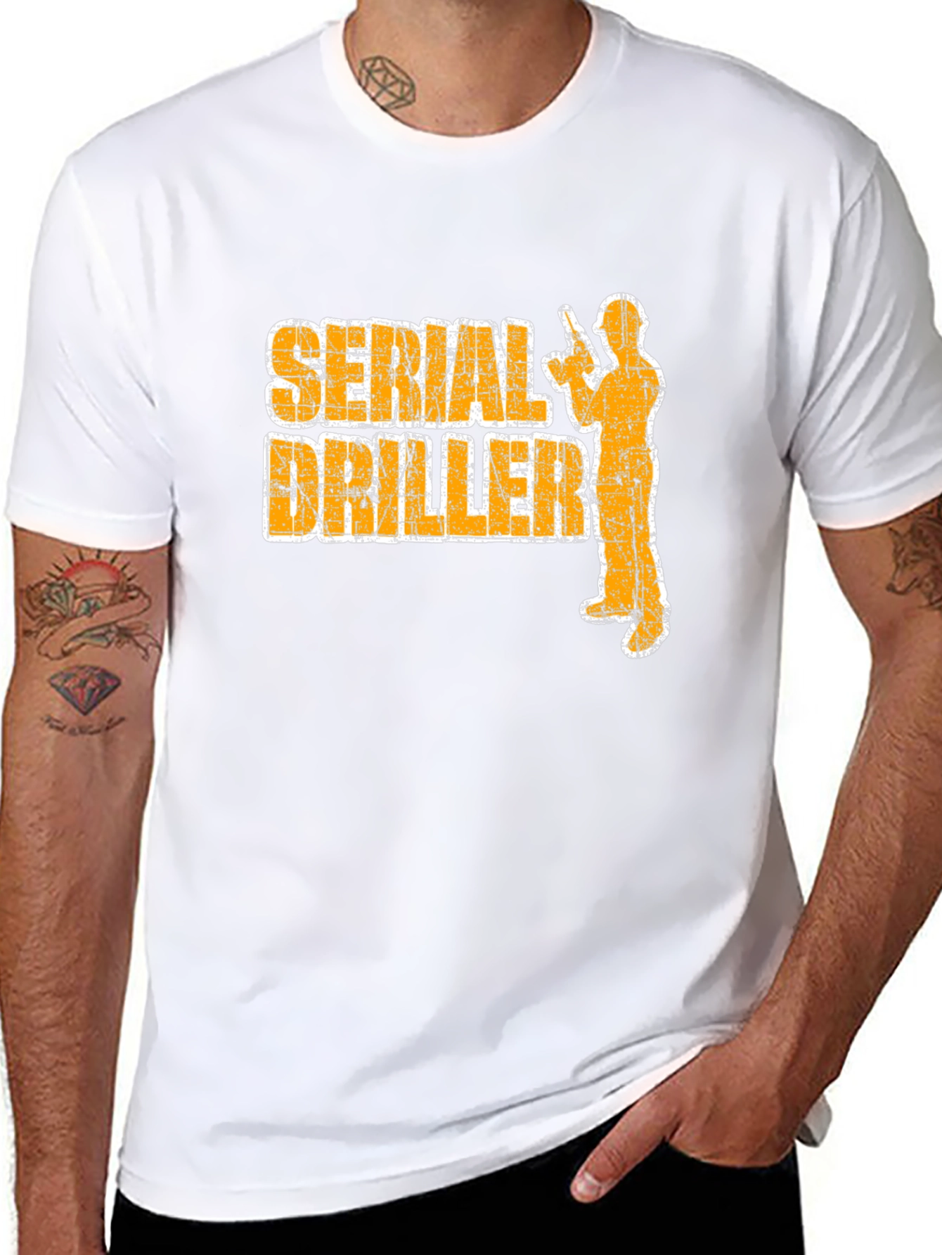 Serial Driller T-Shirt - Funny Construction Tee