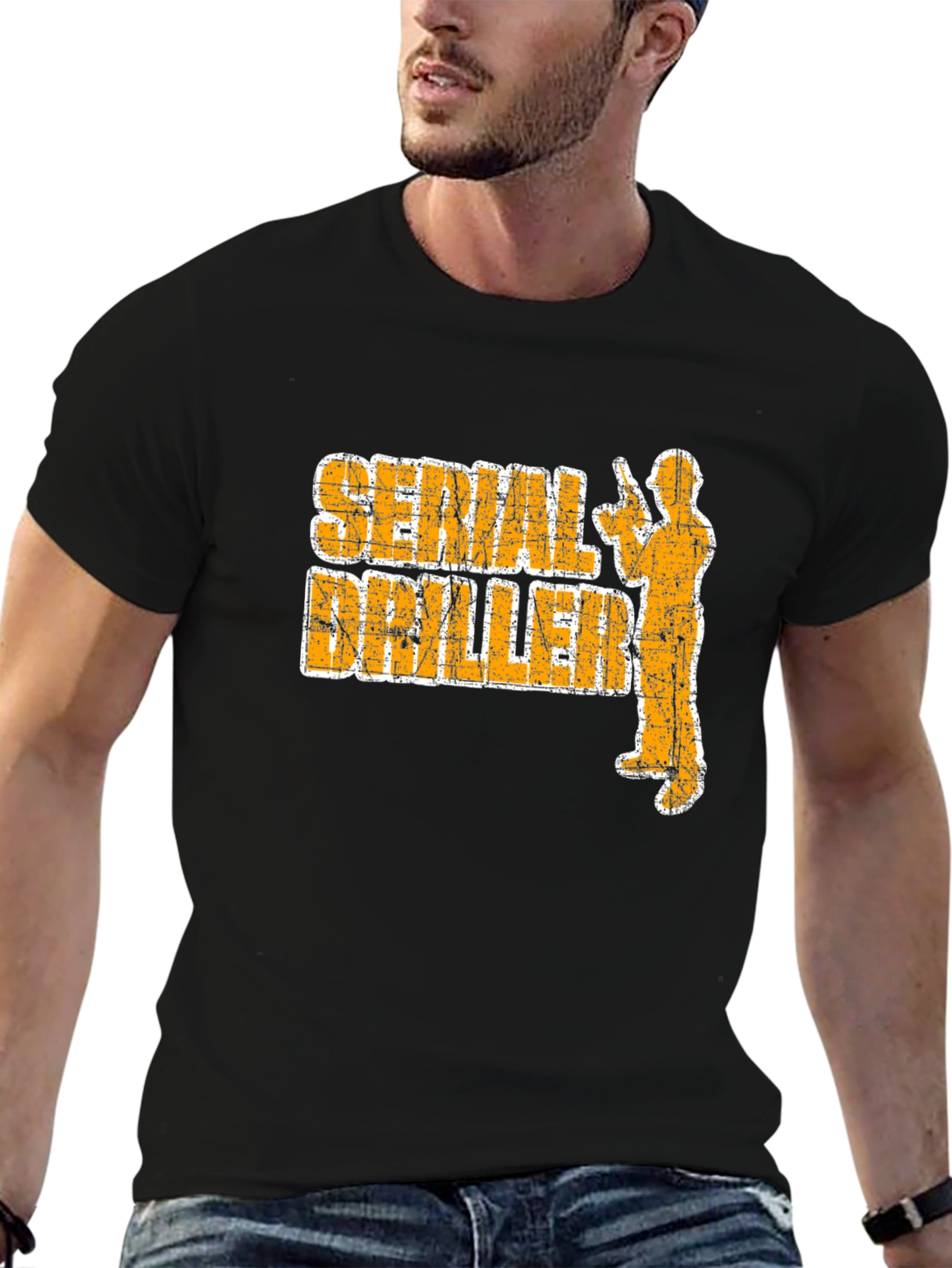 Serial Driller T-Shirt - Funny Construction Tee
