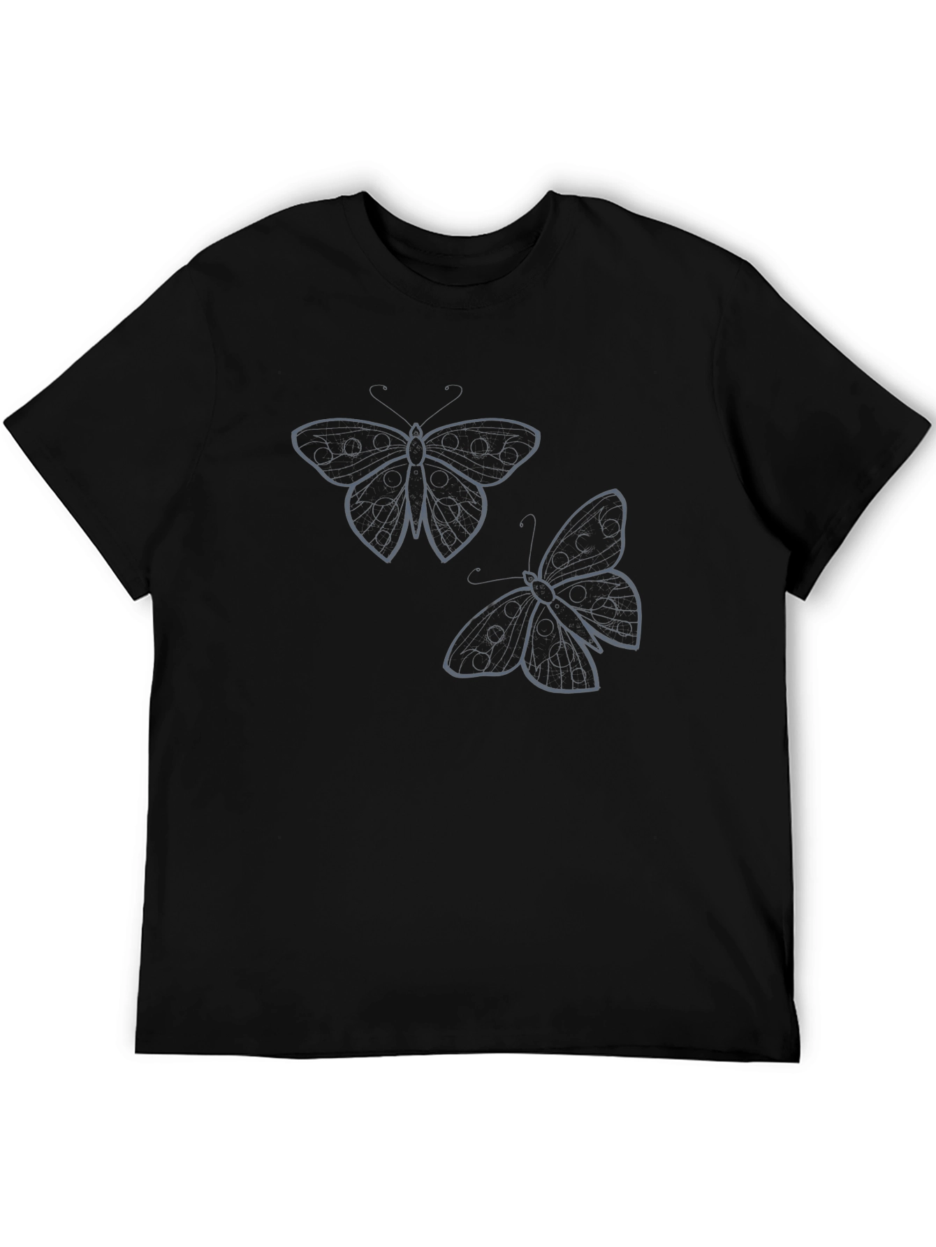 Butterfly Graphic Tee - Mens Black T-Shirt