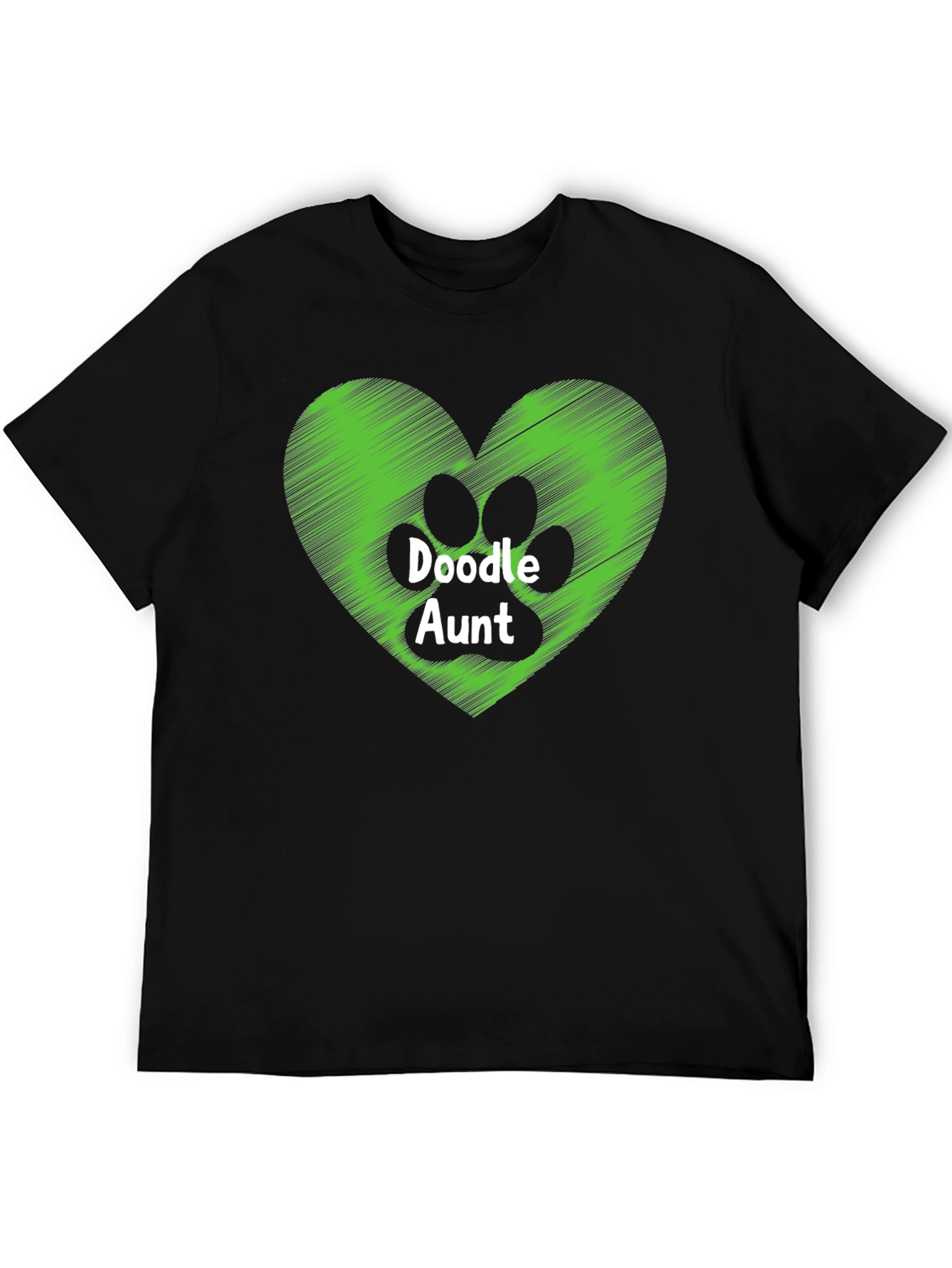 Doodle Aunt T-Shirt with Heart & Paw Print Design
